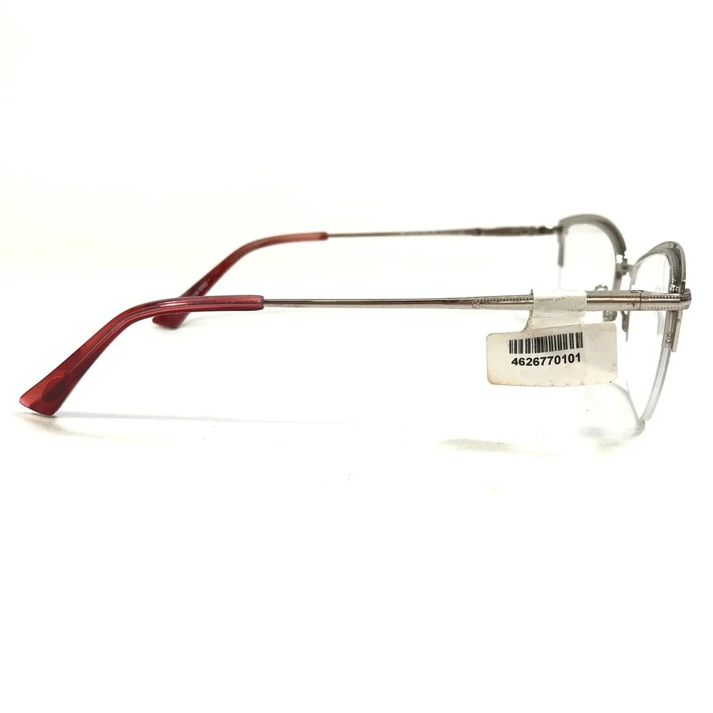 Max Cole Eyeglasses Frames MC 1517 COL 30 Red Silver Cat Eye Square 51-17-140